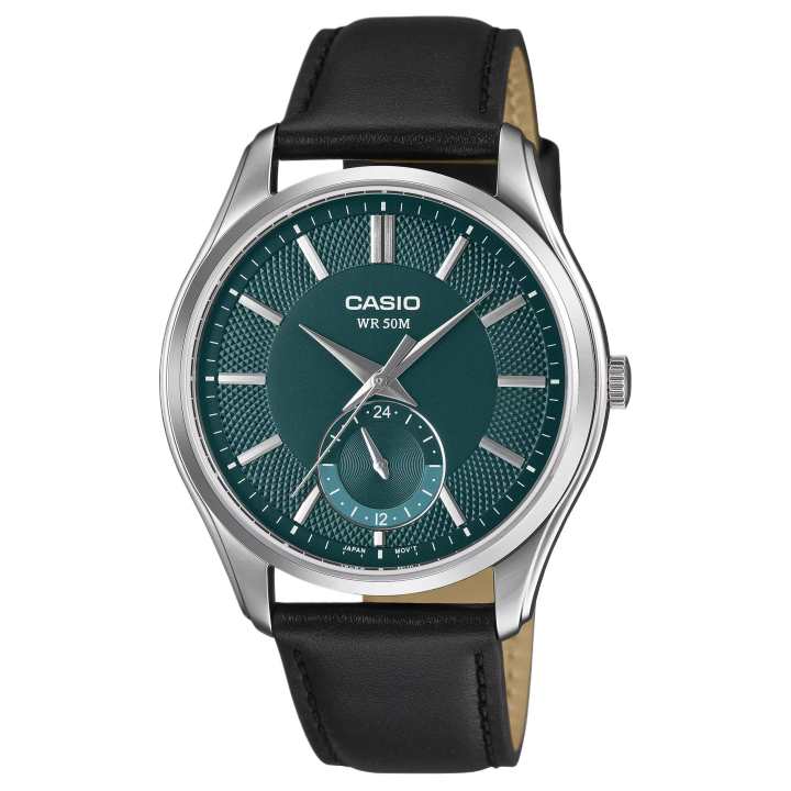 CASIO CASIO STANDARD Quartz Movement Genuine Leather Strap Watch Men's Watches Green Dial