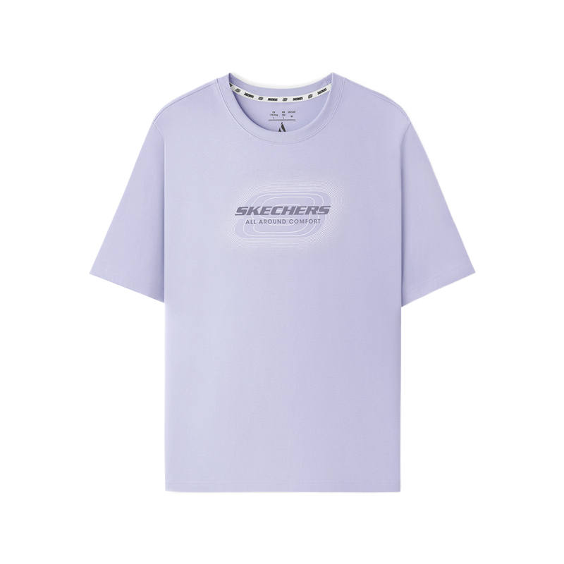 Skechers T Shirts Unisex Photinia Purple 00FW Crew Neck Moderate