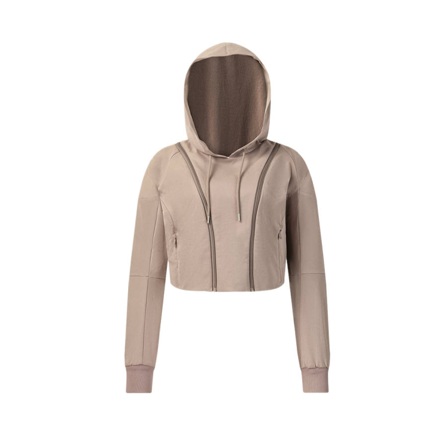 FILA Sweatshirts Women's Truffle Leather Brown Hooded Moderate