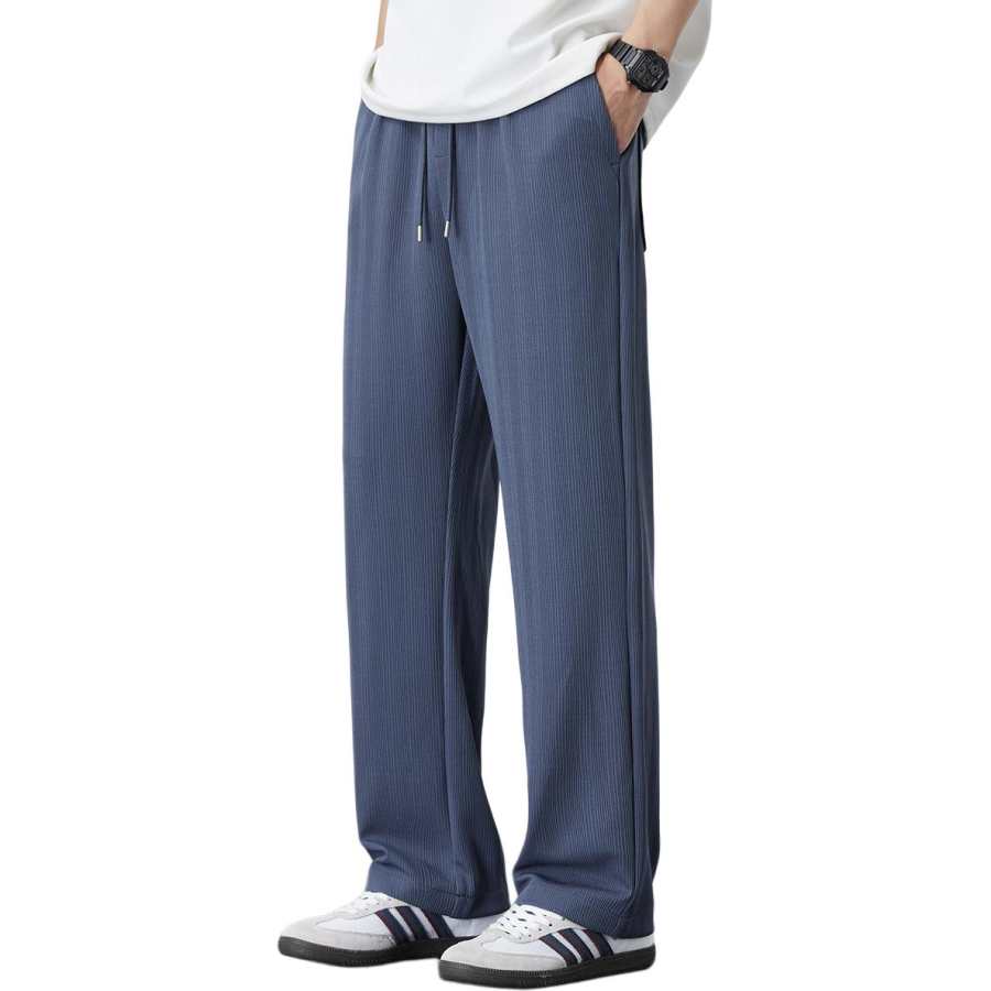 Tonlion Casual Pants Unisex Moderate Straight Fit Pants
