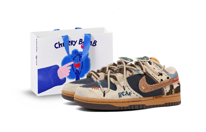 Nike Nike Dunk Cherry Bomb, Tarepanda Coverage Slip Resistant Low top Skateboard Shoes Unisex Apricot