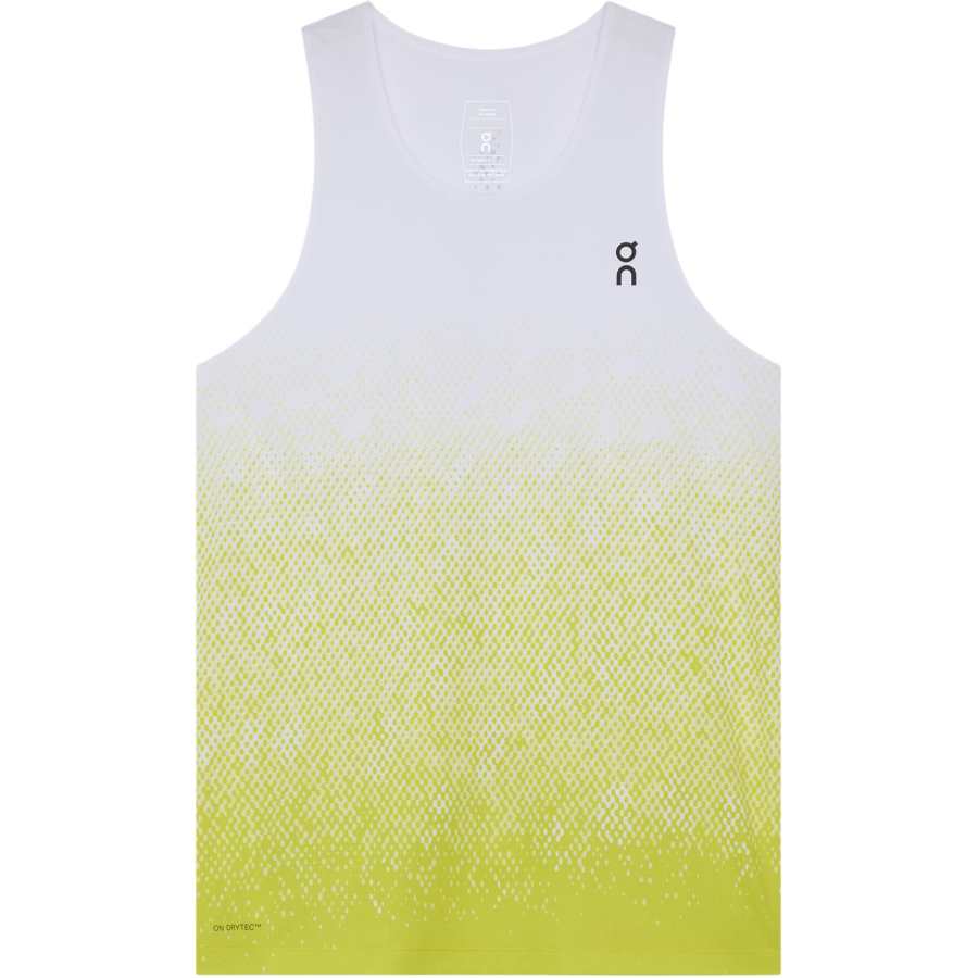 On On Zero Tank Tops Women's White/Lime Crew Neck Moderate Racerback