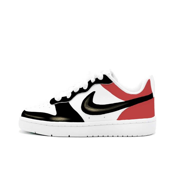 Nike Nike Court Borough 2 Red Ink White Shadow, Kung Fu Rabbit Leather Cushioning Abrasion Resistant Slip Resistant Low top