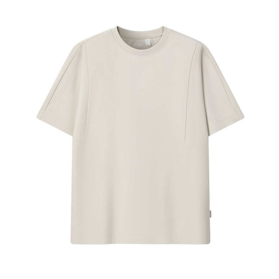 FILA MILANO T Shirts Men's Feather Gray Crew Neck Moderate