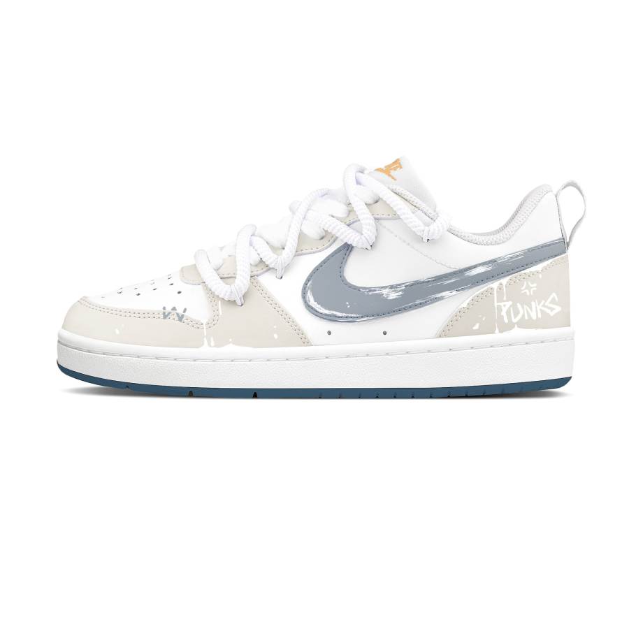 Nike Nike Court Borough 2 Mermaid Bay Leather Slip Resistant Low top Kids' Skateboarding Shoes Unisex