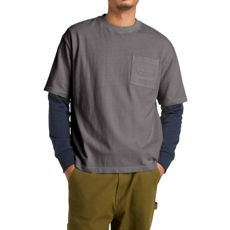 Timberland T Shirts Men's Black Crew Neck Straight Fit