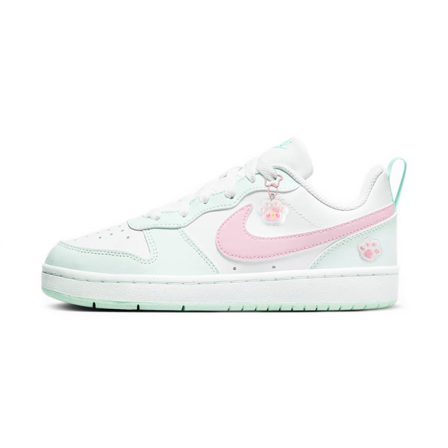 Nike Nike Court Borough Mint Peach Synthetic Leather Slip Resistant Abrasion Resistant Low top Skateboard Shoes Women's