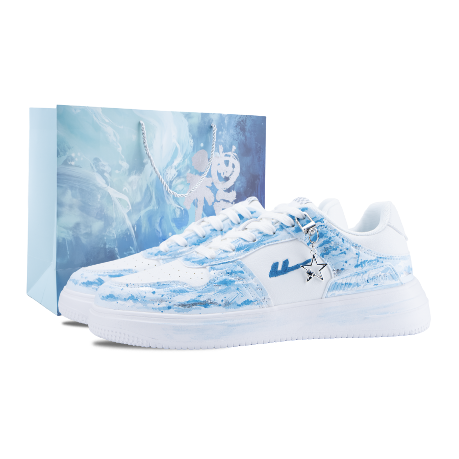 Warrior Sports Collection Ice Blue Orbital Low top Skateboard Shoes Unisex Blue White