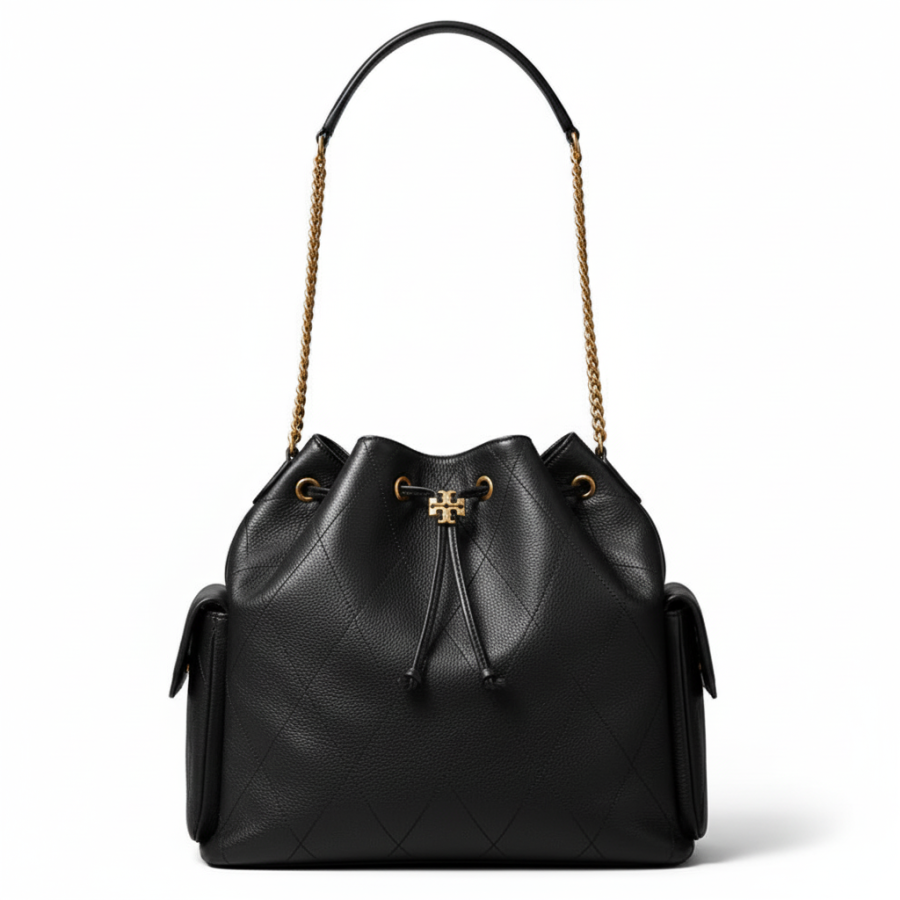 TORY BURCH Cow Leather Shoulder Bag Large Women's Black