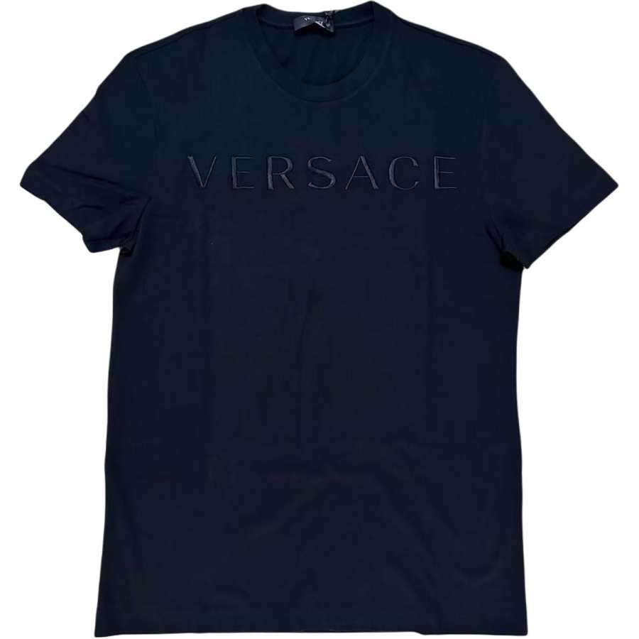 VERSACE T Shirts Men's Black Crew Neck Moderate Straight Fit