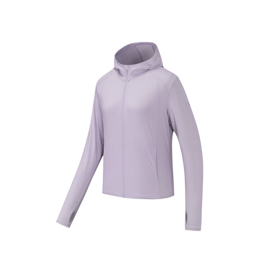 Anta Sun Protection Clothing Women's Light Purple Gray