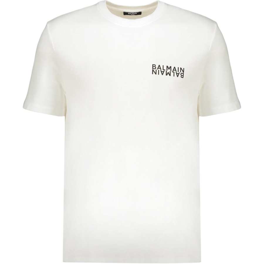 BALMAIN BALMAIN T Shirts Men's White Crew Neck Moderate