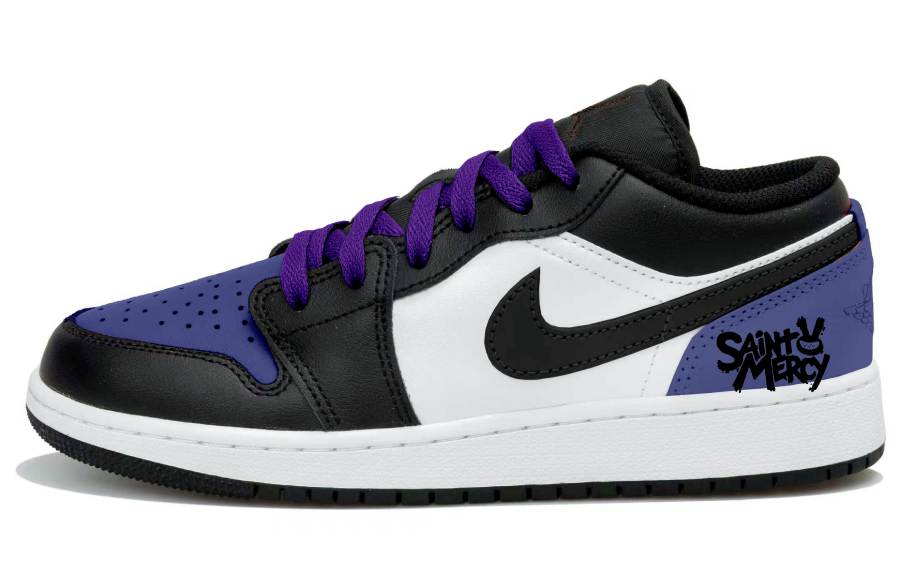 Jordan Jordan Air Jordan 1 Low top Children's Basketball Shoes Black Teenagers