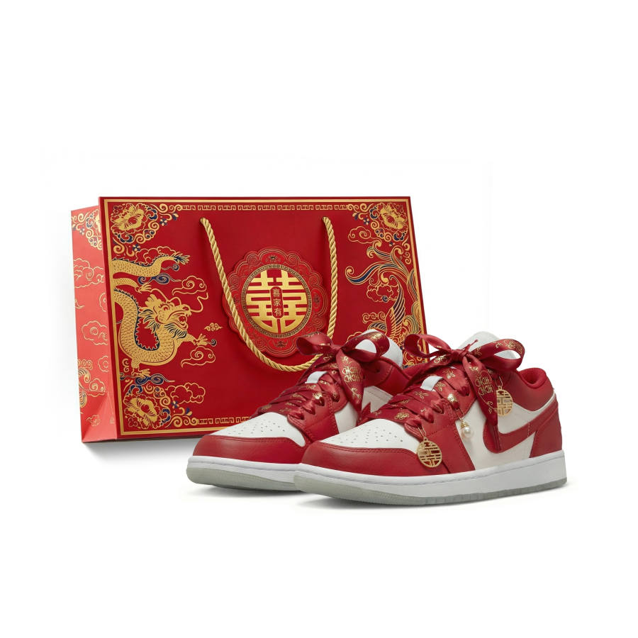 Jordan Jordan Air Jordan 1 Blissful Union, Formal Wear, Wedding Shoes Slip Resistant, Abrasion Resistant, Lightweight Low top