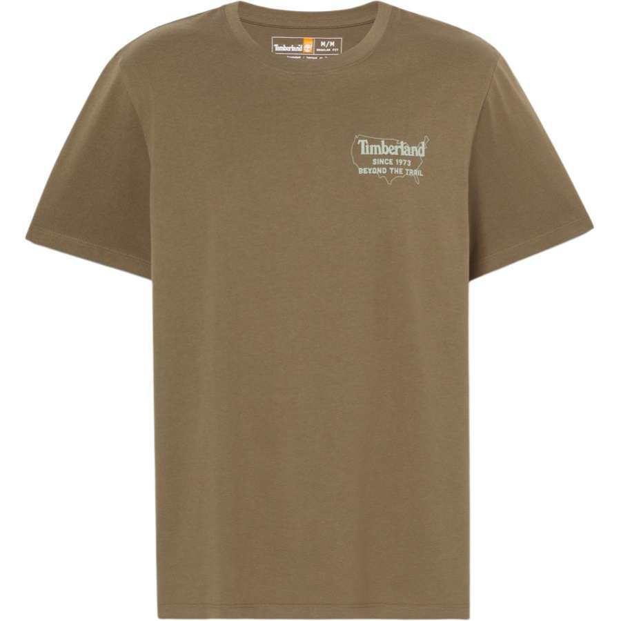 Timberland T Shirts Men's Brown Crew Neck