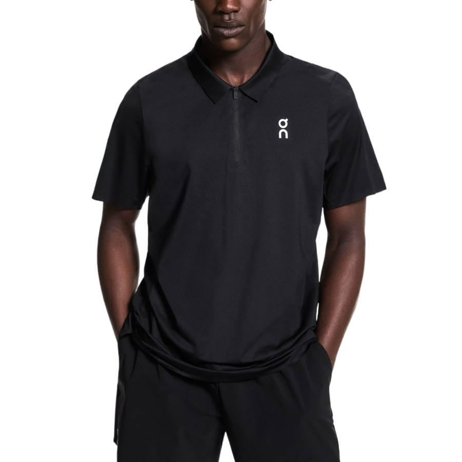 On On Polo Shirts Men's Black Moderate