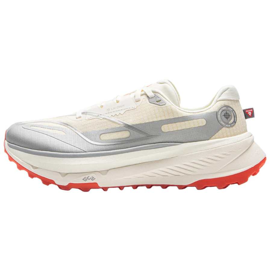 Li-Ning Li Ning De Lu Slip Resistant, Abrasion Resistant, Breathable Low top Running Shoes Men's White Silver