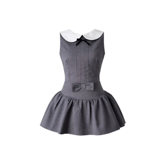 MTHE Two Piece Skirt Sets Women's Peter Pan Collar Moderate Short