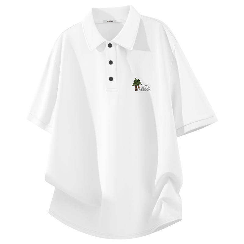 MINISO Polo Shirts Unisex Polo Collar Thin Straight Fit