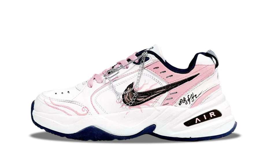Nike Nike Air Monarch 4 Sweet Cool Girl Slip Resistant Low top Chunky Sneakers Unisex Pink White