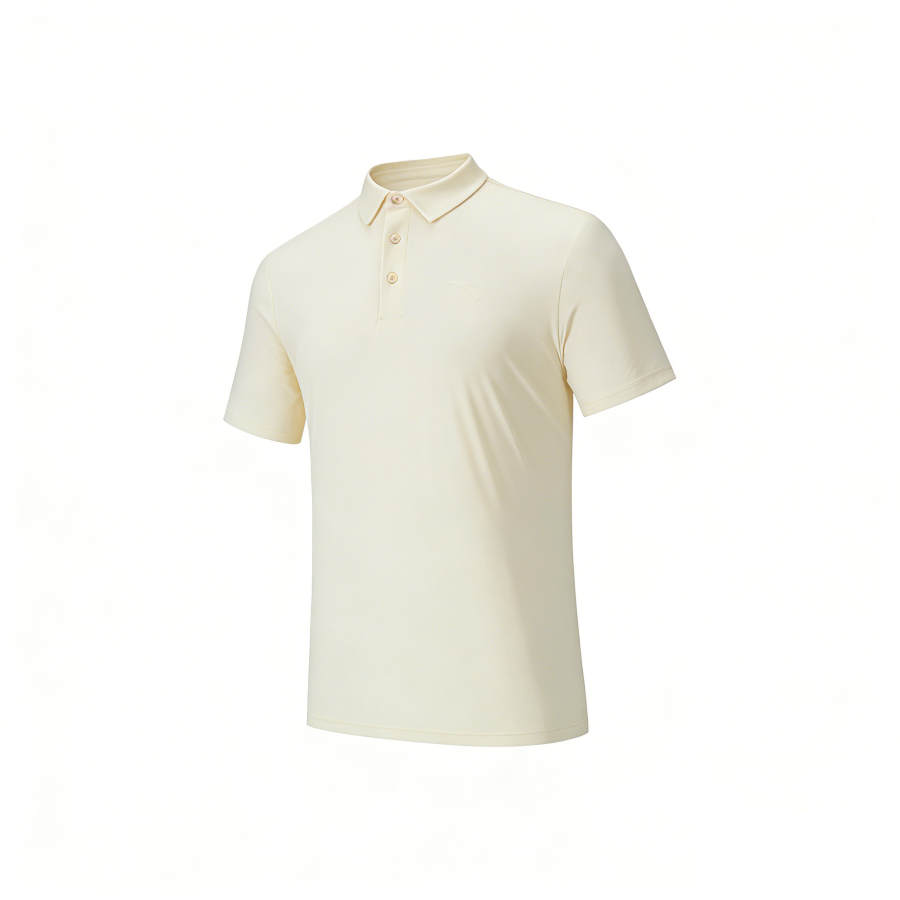 Anta Short Sleeved Polo Shirt Men's Milk White