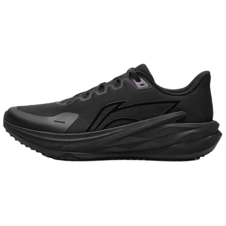 Li-Ning Li Ning Running Collection Textile, Synthetic Leather Low top Running Shoes Men's Black