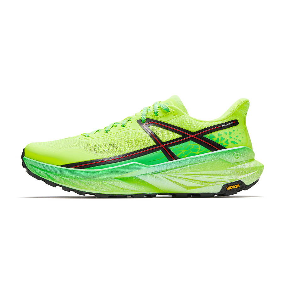 Anta Peregrine Falcon 3 Textile, Rubber Low top Running Shoes Women's Green Black