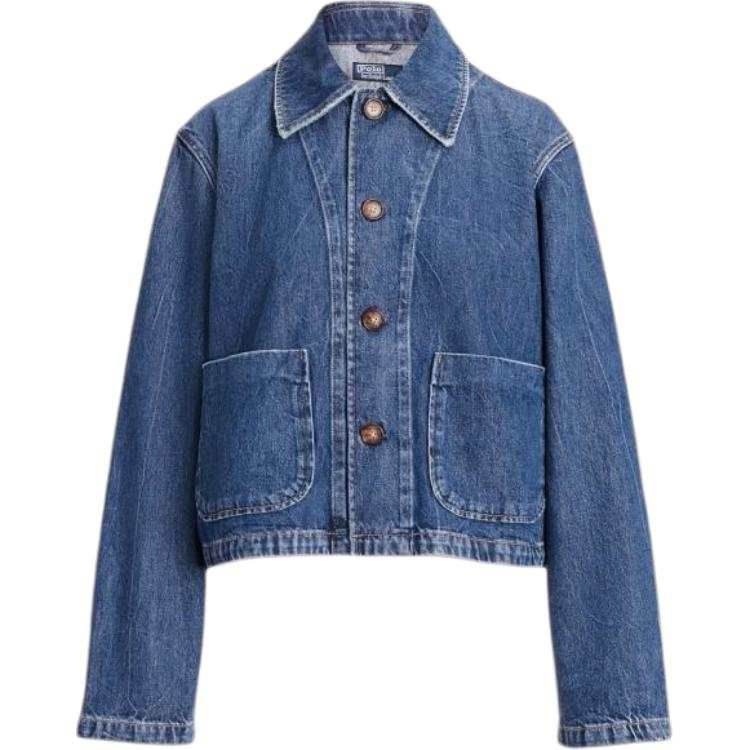 Polo Ralph Lauren SS24 Denim Jacket Women's Washed Blue