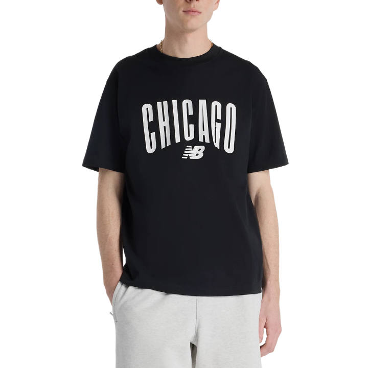 New Balance New Balance T Shirts Men's Black Crew Neck Moderate