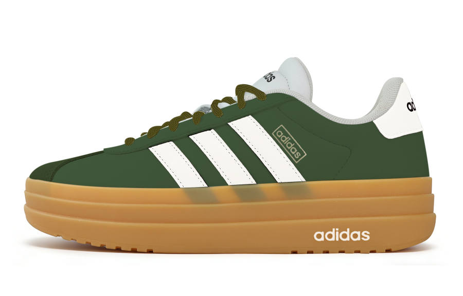 Adidas Adidas VL Court Bold Forest Milk Cake Slip Resistant Abrasion Resistant Low top Skateboard Shoes Women's Green