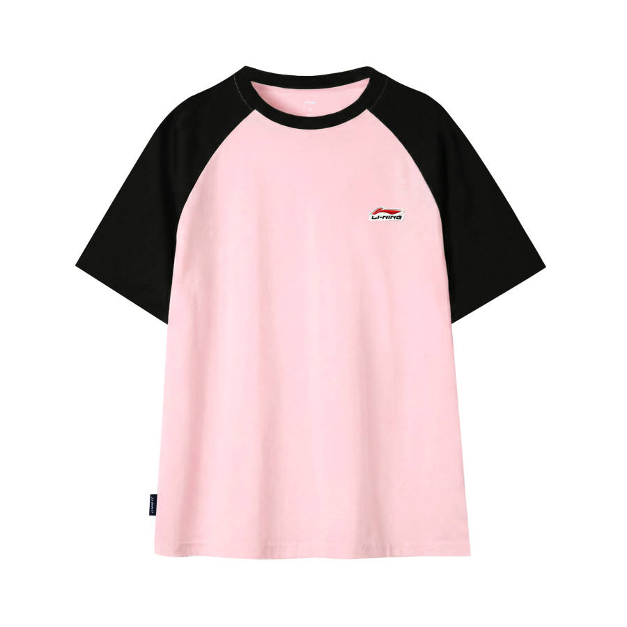 Li-Ning Li Ning T Shirt Unisex Black Pink