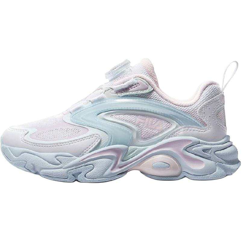 FILA KIDS Heritage FHT Rebound Breathable Support Low top Kids' Running Shoes Light Ice Blue Pink Teenagers