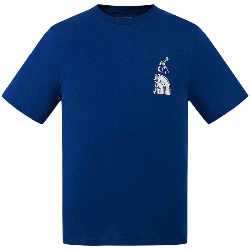 THE NORTH FACE T Shirts Unisex D1R/Ocean Blue Crew Neck Moderate