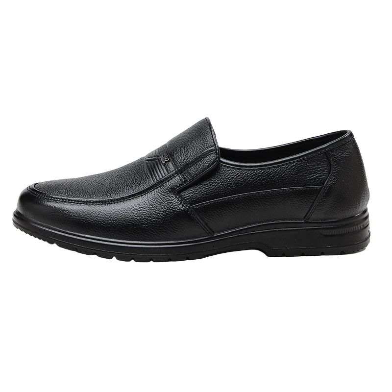 Warrior Men's Shoes, Middle Aged Men's Shoes, Elderly People's Shoes Top Grain Cow Leather Genuine Leather Shoes Men's