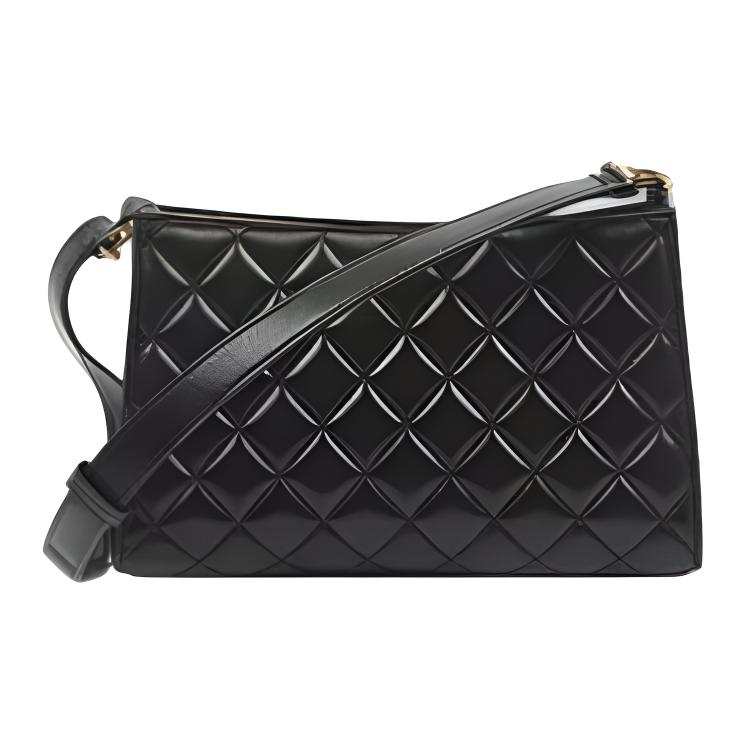 CHANEL Sheepskin Hippy Bag Shoulder Bag Women's Black