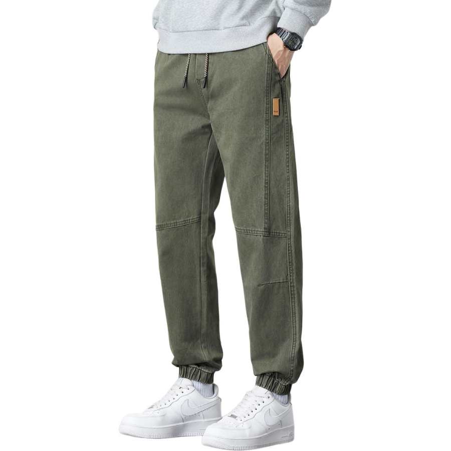 Tonlion Casual Pants Unisex Moderate Straight Fit Pants