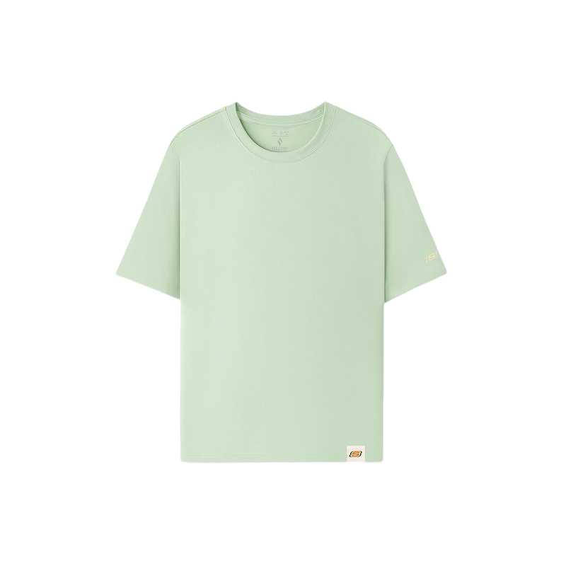 Skechers T Shirts Unisex Lily Green 0215 Crew Neck Moderate