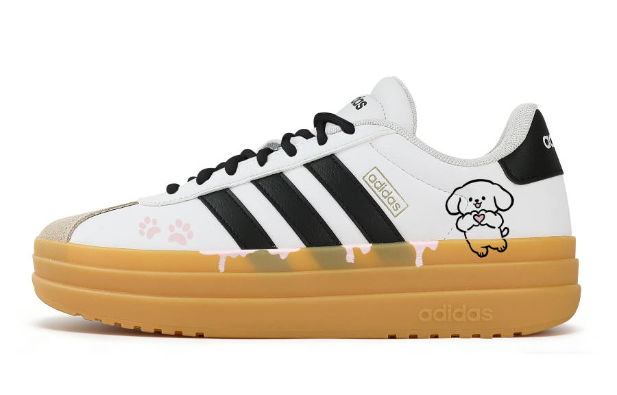 Adidas Adidas VL Court Bold Milk Wang Abrasion Resistant Slip Resistant Low top Skateboard Shoes Women's White