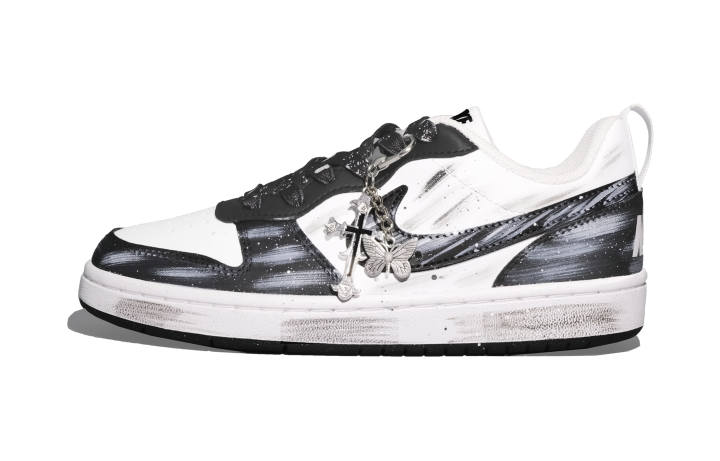 Nike Nike Court Borough Low top Kids' Skateboarding Shoes Black Teenagers