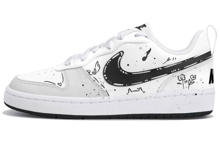 Nike Nike Court Borough 2 Low top Skateboard Shoes Women's Black White Gray