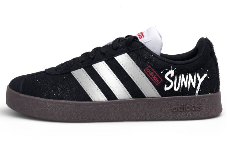 Adidas Adidas VL COURT 2.0 Low top Skateboard Shoes Unisex Black Silver