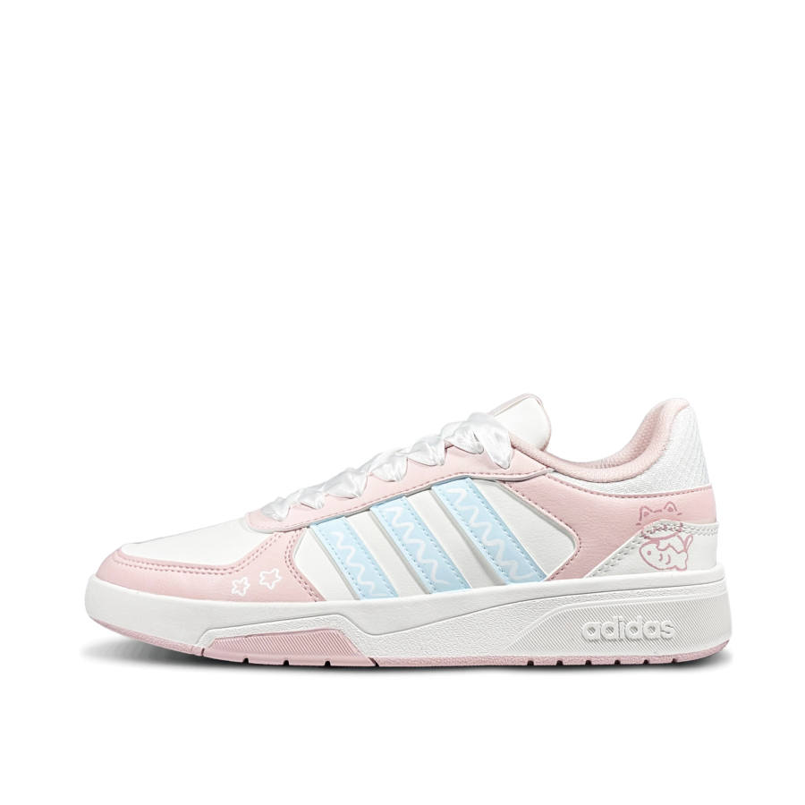 Adidas Adidas COURTBEAT Kitten Playing With Fish Low top Skateboard Shoes Unisex Pink Blue