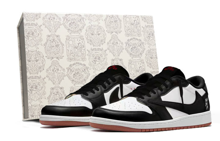 Jordan Jordan x Travis Scott Air Jordan 1 Travis Scott X AJ1 7.0 Collaboration Cushioning Abrasion Resistant Low top