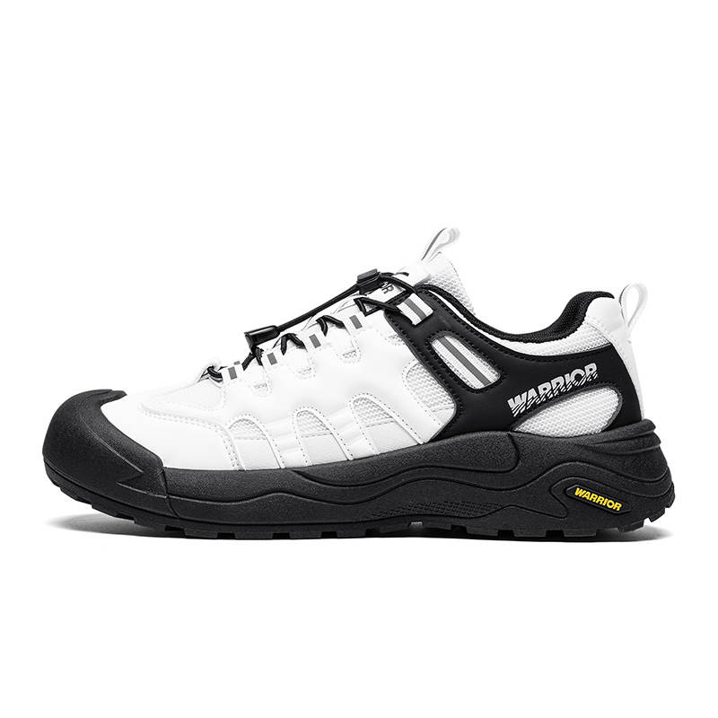 Warrior Coverage Moisture Wicking Balance Abrasion Resistant Breathable Low top Hiking Shoes Men's Beige Black