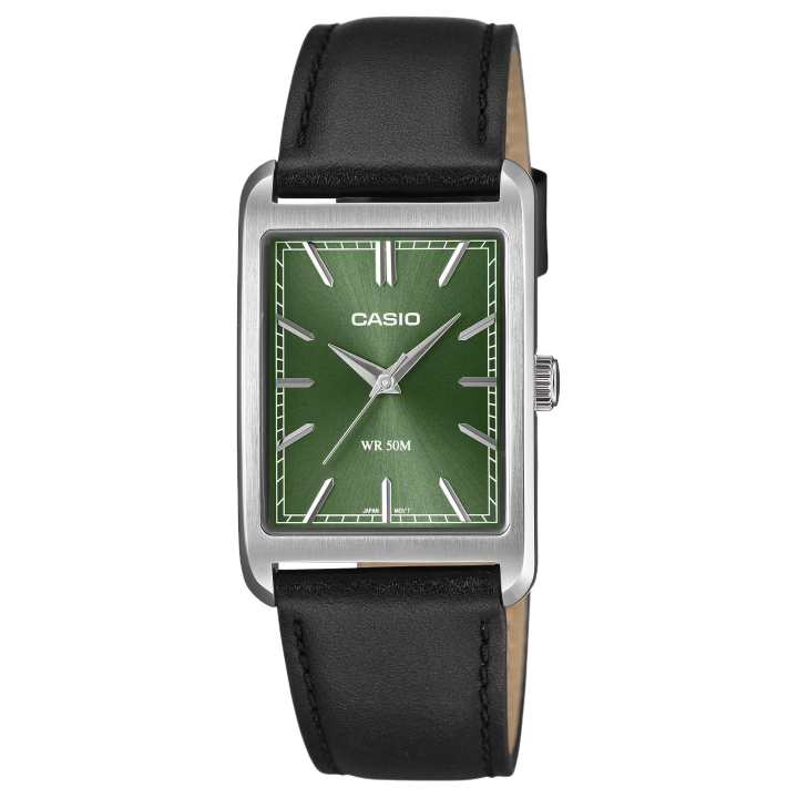 CASIO CASIO STANDARD Quartz Movement Genuine Leather Strap Watch Unisex Green Dial