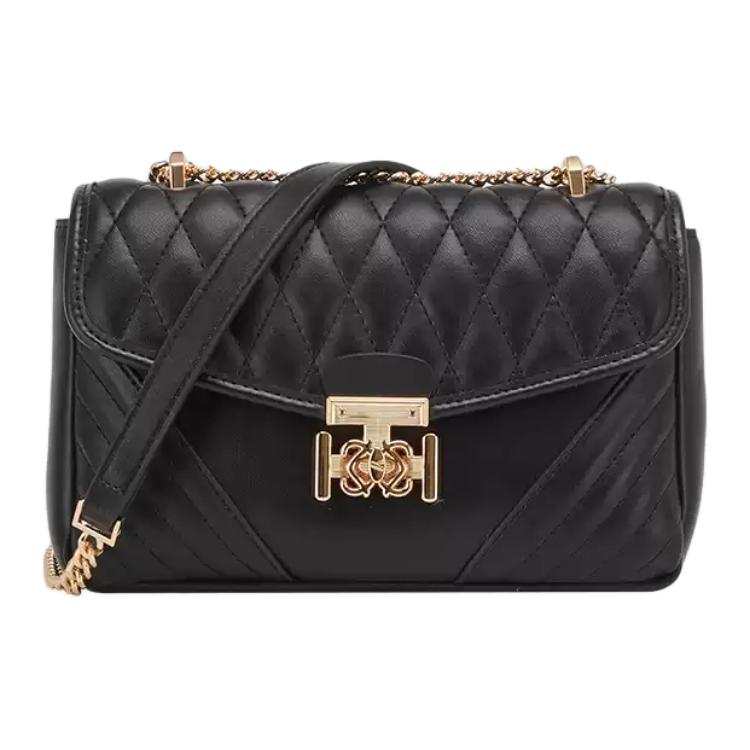 YEARCON Synthetic Leather Shoulder Bag Women's Black