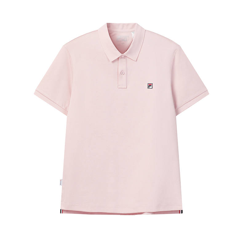 FILA WHITE Polo Shirt Men's Orange Gray Pink
