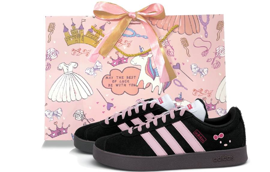 Adidas Adidas VL COURT 2.0 Low top Skateboard Shoes Unisex Black Pink