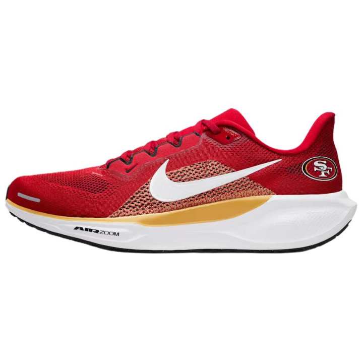 Nike Nike x NFL Pegasus 41 Low top Running Shoes Men's Red White Gold