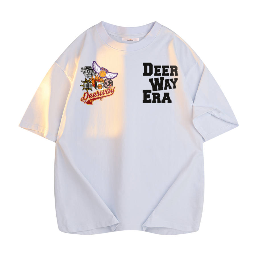 DEERWAY T Shirts Unisex Crew Neck Moderate Straight Fit